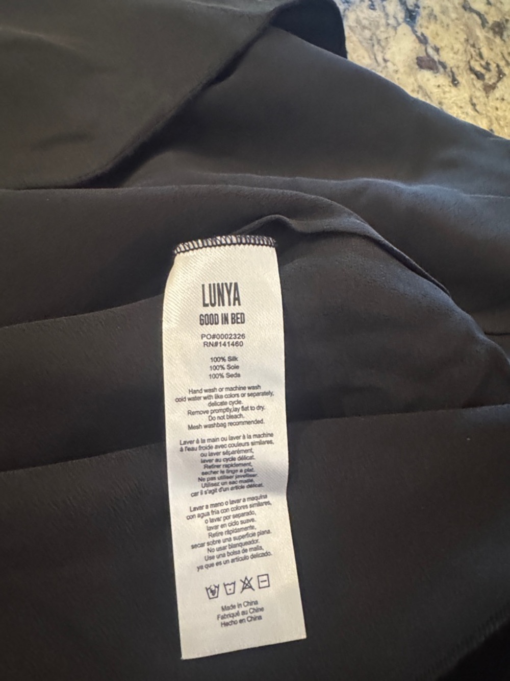 LUNYA NWT Washable Silk Tulip Back Short Set in Immersed Black Size Medium - Picture 14 of 14